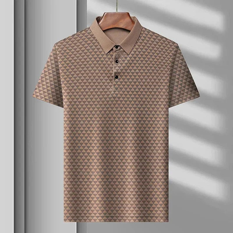 Glacier Grid Polo Shirt  - By Qivii