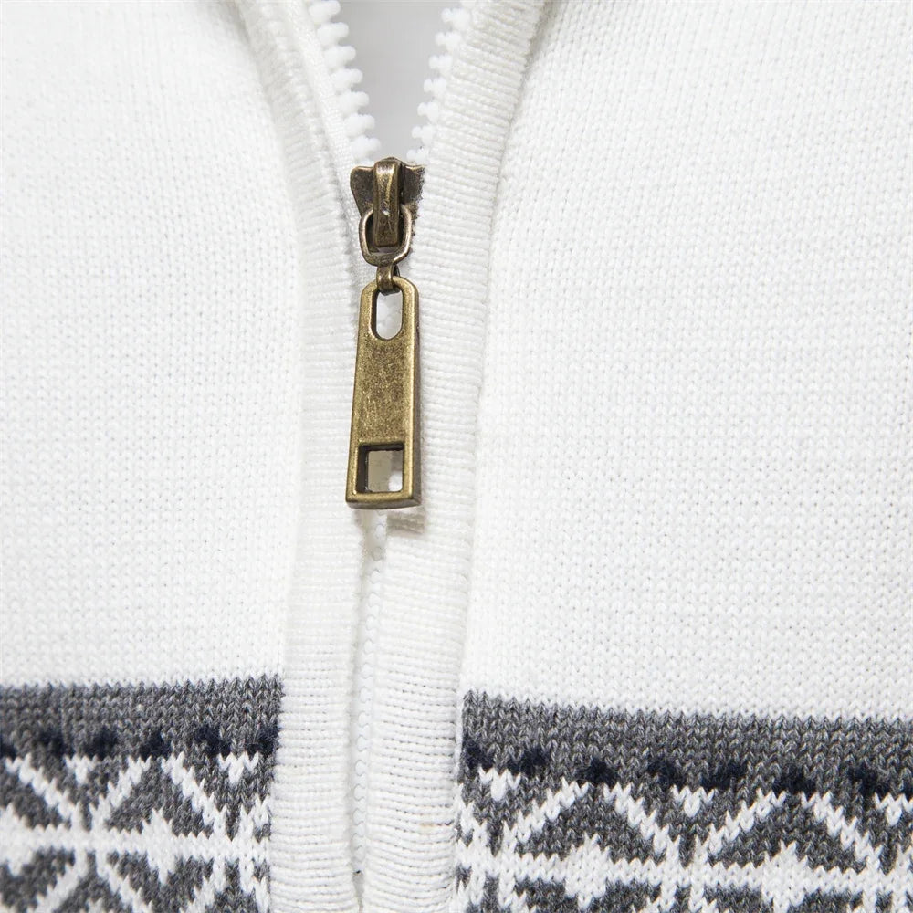 Henry™ - Stijlvolle Fair Isle Half Zip Trui  - By Qivii