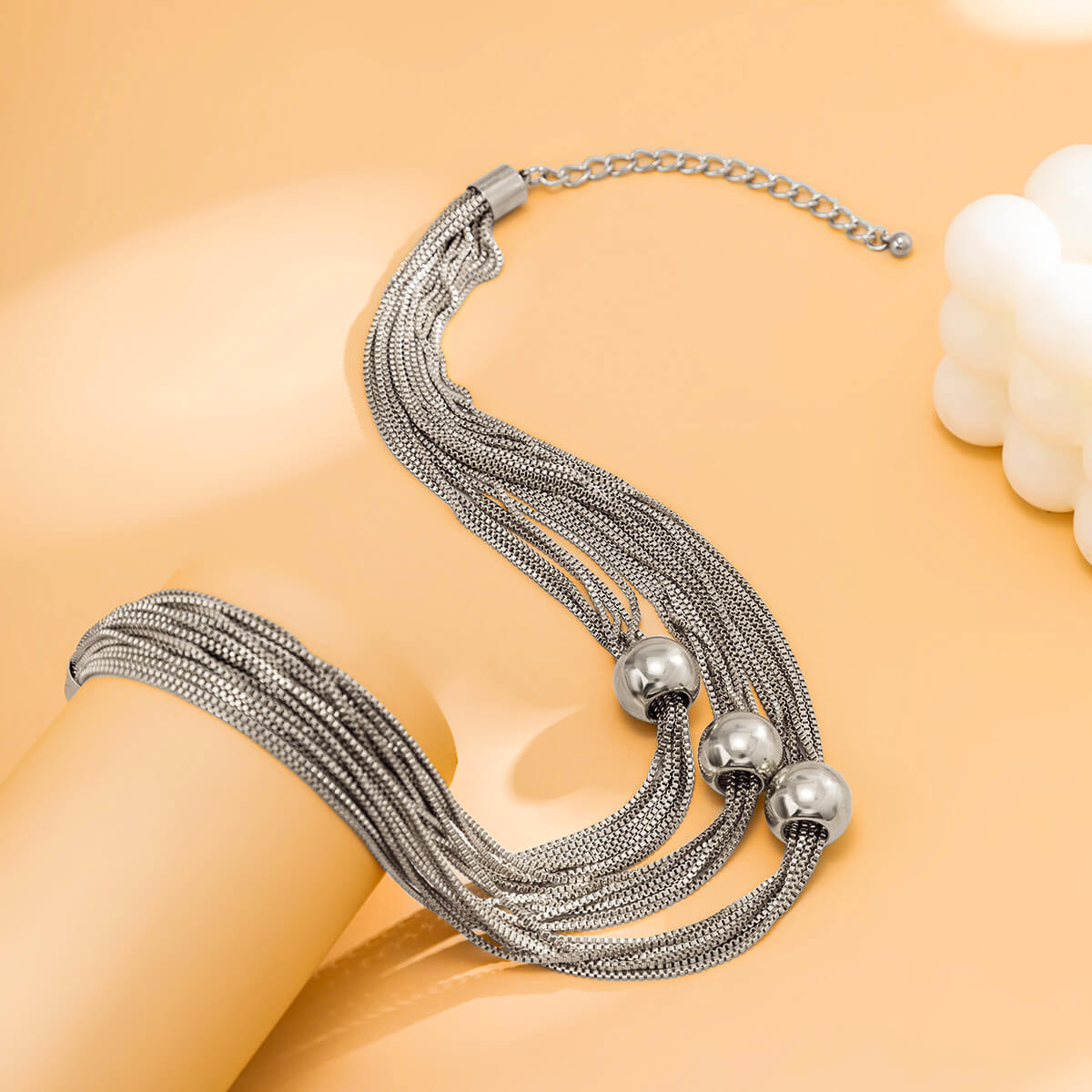 Aria Elegant Sphere Necklace  - By Qivii