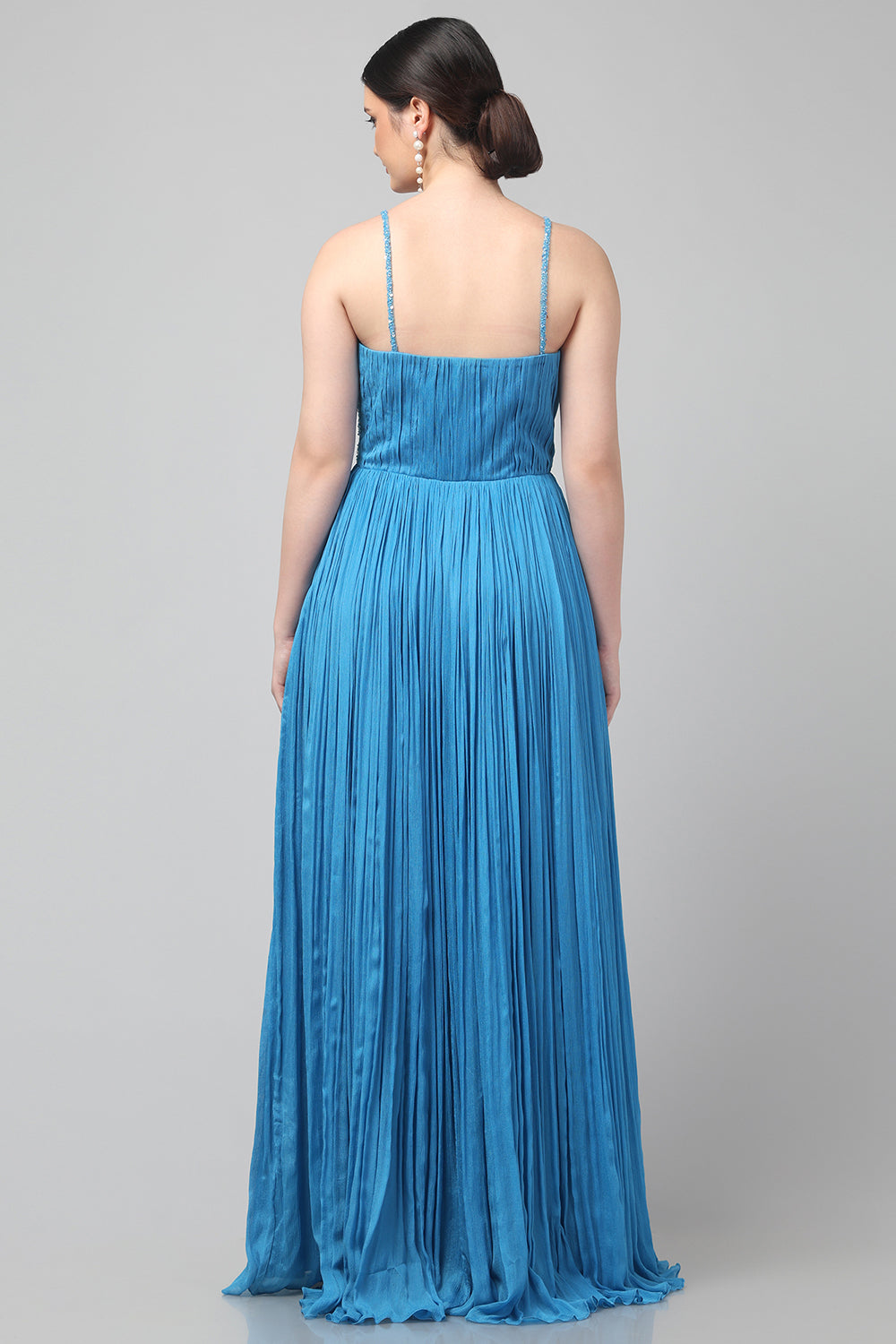 Sky Blue Strap Gown