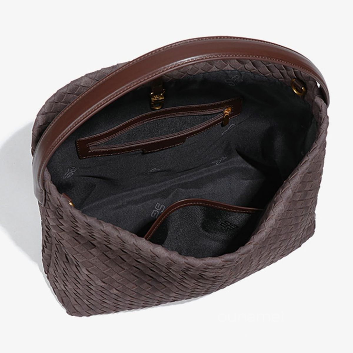 Ounamei Woven Faux Suede Hobo Bag | Slouchy Tote, Crossbody & Shoulder Handbag for Women