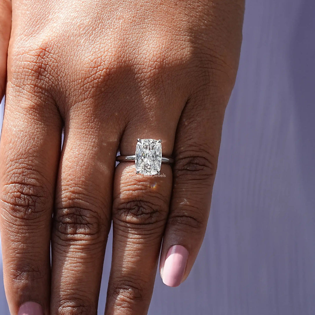 Crushed Ice Cushion Lab Diamond Engagement Ring