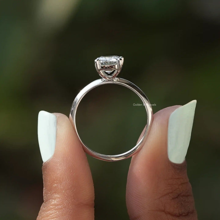 Emerald Cut Solitaire Diamond Engagement Ring