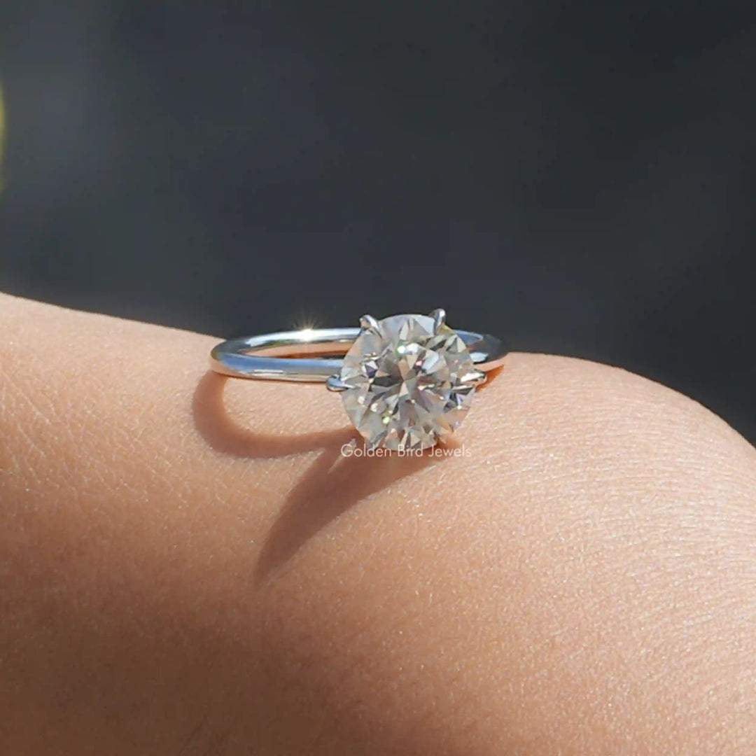 Round Cut Moissanite Solitaire Bridal Ring