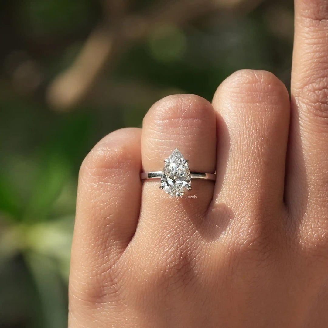 Pear Diamond Solitaire Engagement Ring