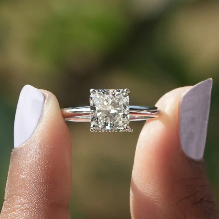 Square Radiant Cut Lab Diamond Solitaire Ring