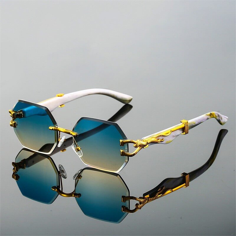 Leopard Frameless Retro Shades  - By Qivii