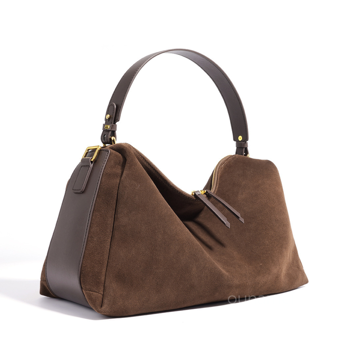Ounamei New Retro Cowhide Suede Pillow Bag | Versatile Genuine Leather Handbag for Women