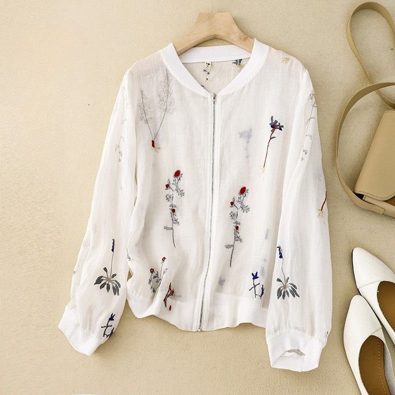 Arlette Couture Cotton-Linen Jacket  - By Qivii