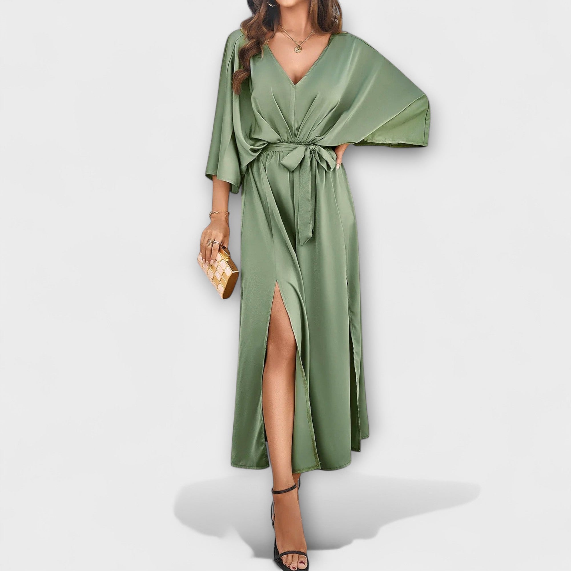 Sabrina - Maxi jurk met V-hals  - By Qivii