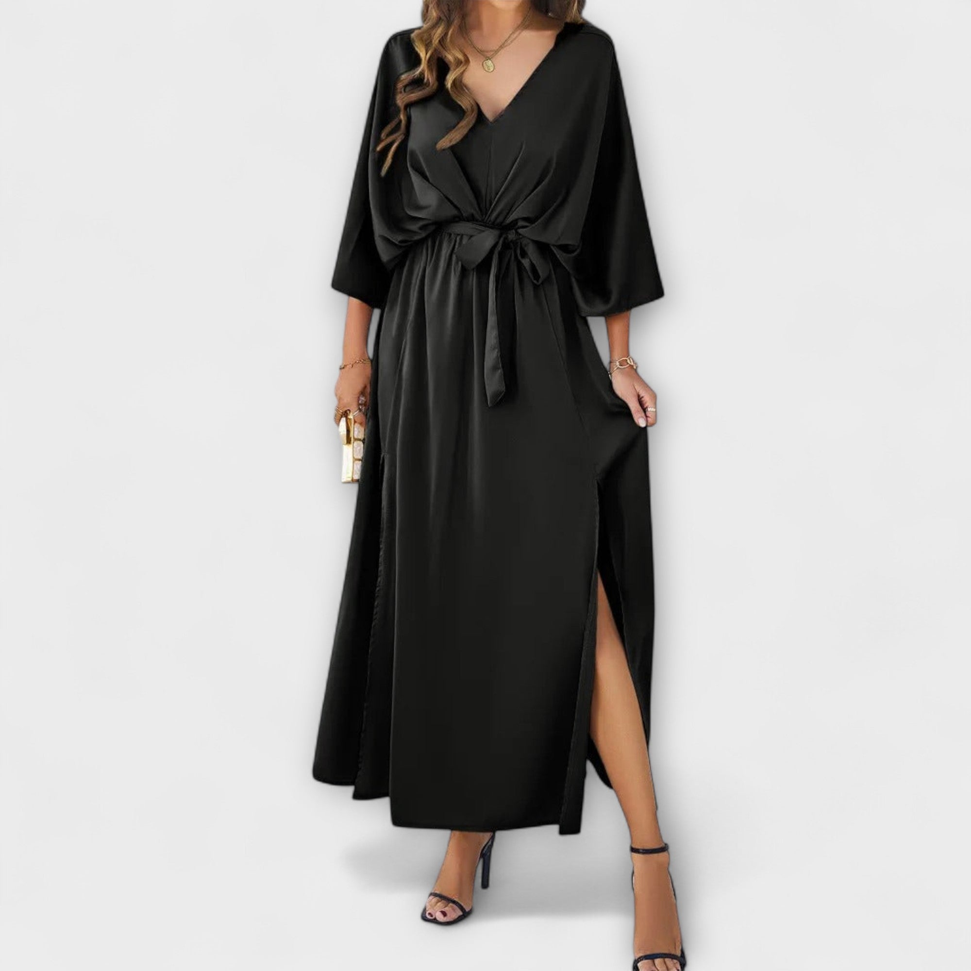 Sabrina - Maxi jurk met V-hals  - By Qivii