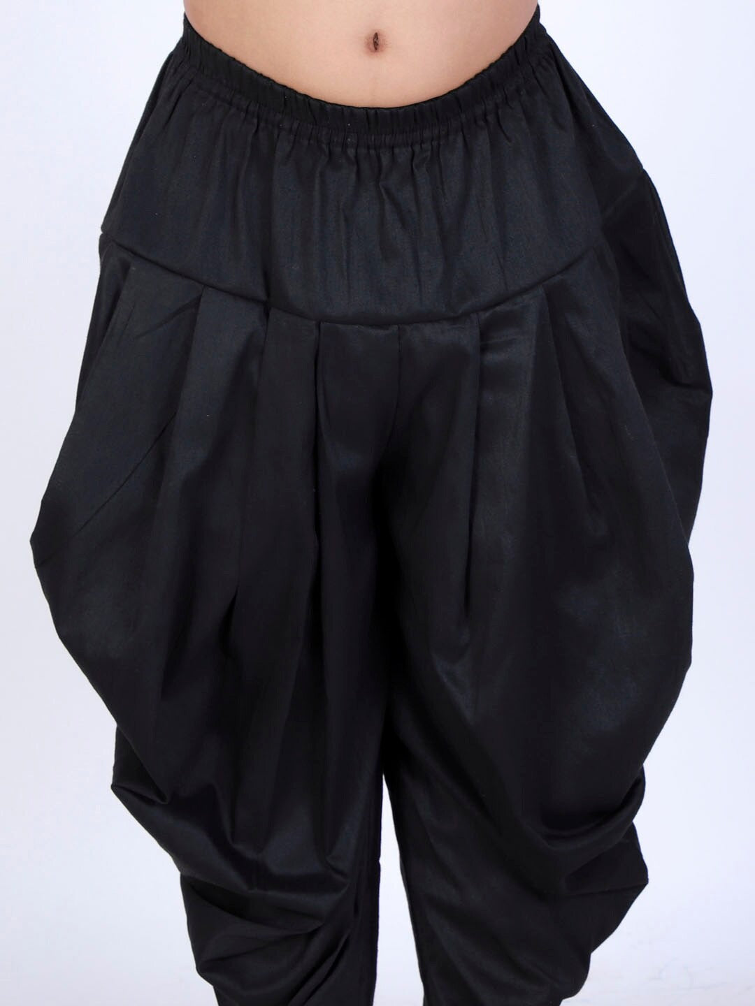 VASTRAMAY Boys Black Solid Dhoti Pants