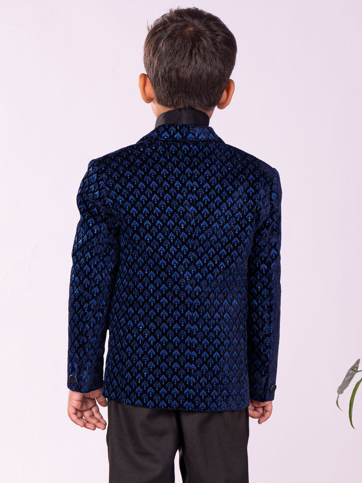 VASTRAMAY Boys' Navy Blue Blazer