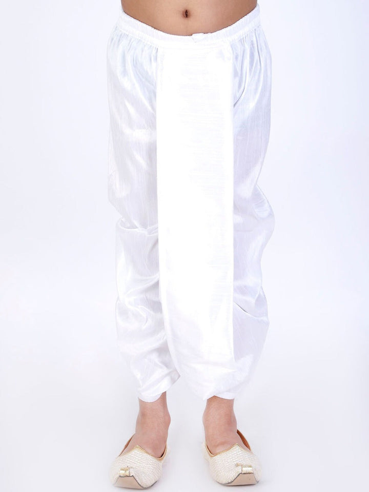 VASTRAMAY Boys White Solid Dhoti Pants