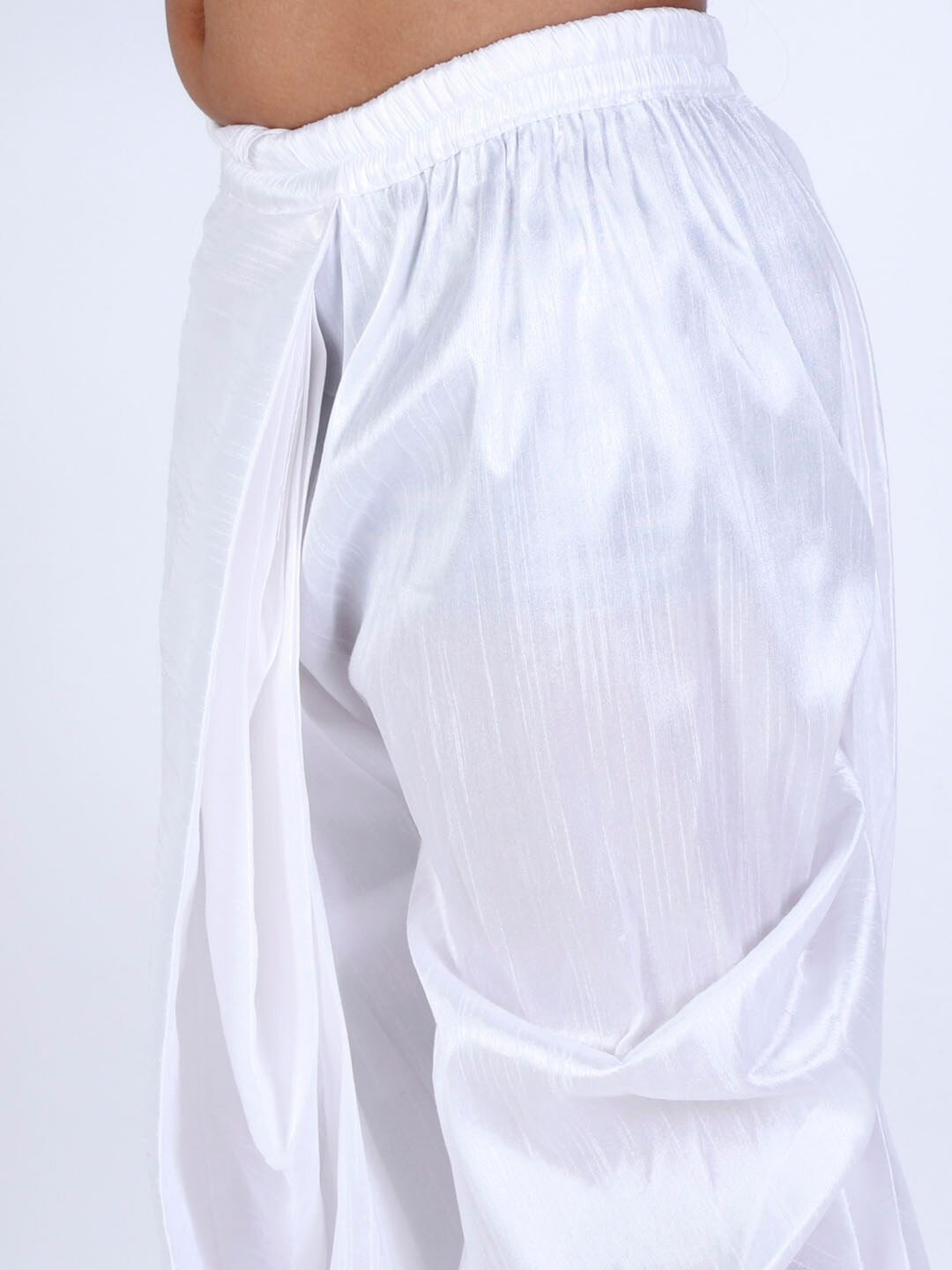 VASTRAMAY Boys White Solid Dhoti Pants