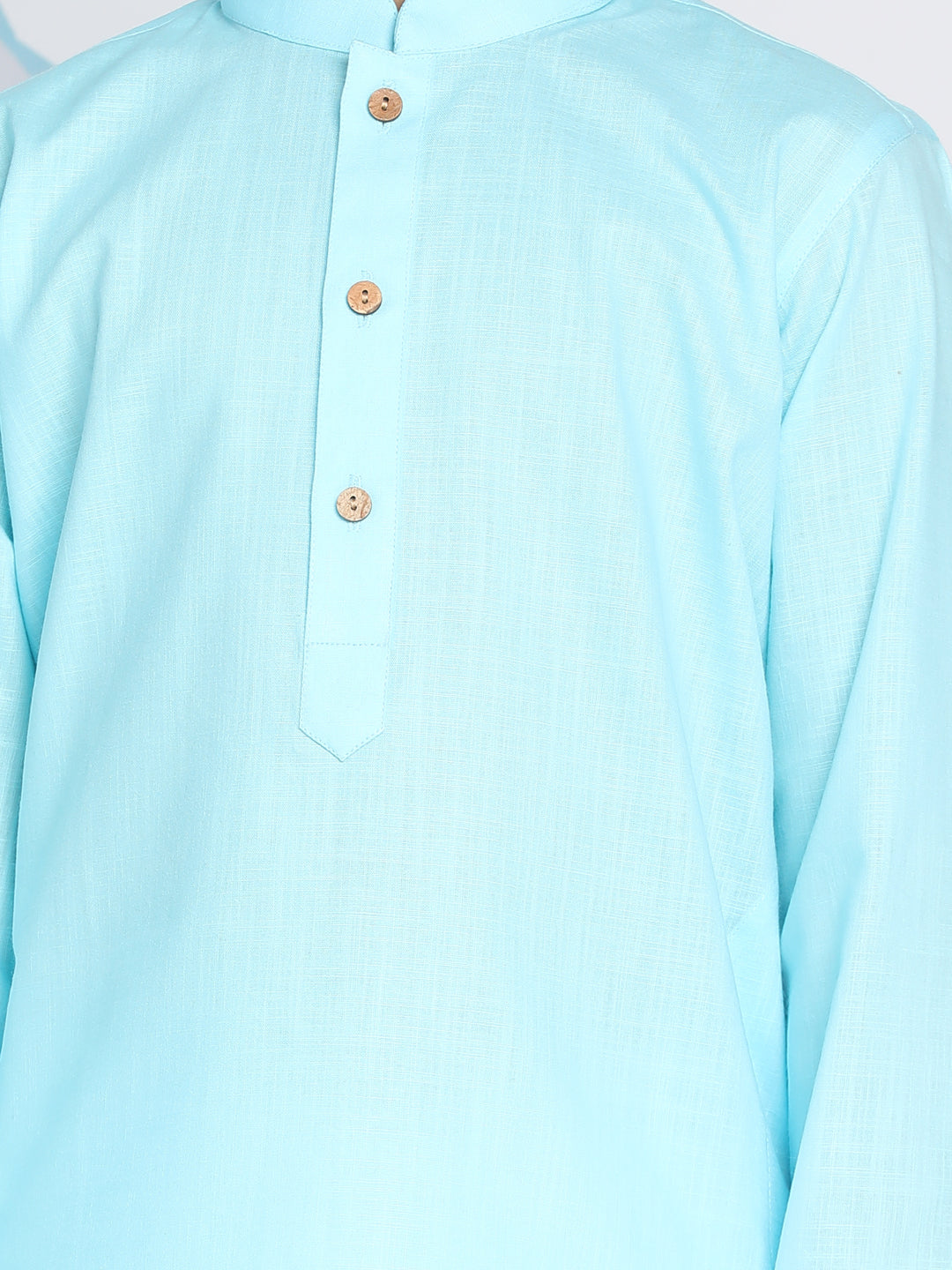 VASTRAMAY Boys Aqua Solid Kurta