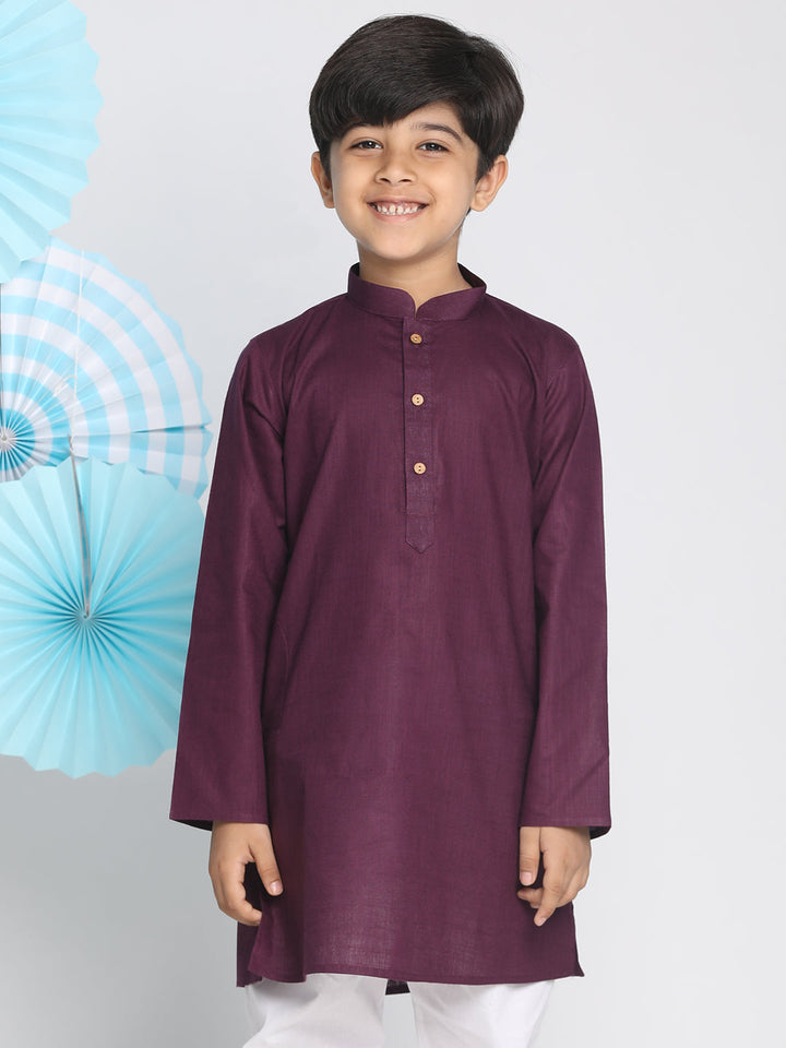 Vastramay Boys Purple Kurta