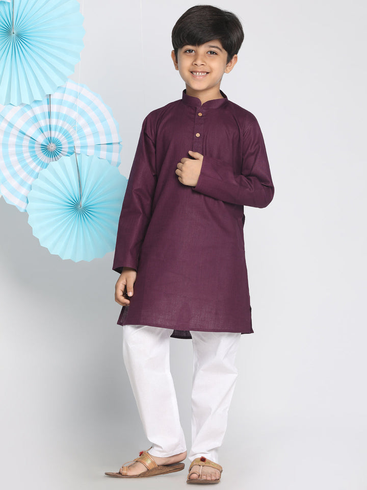 Vastramay Boys Purple Kurta