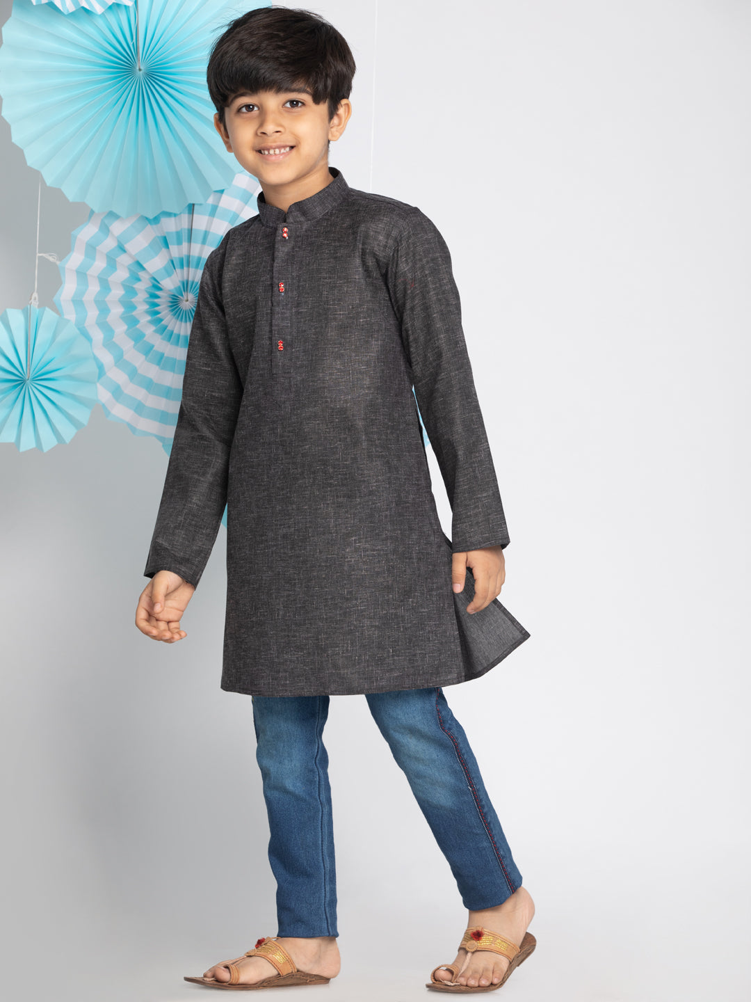  Vastramay Black Color Baap Beta Kurta Set showcasing timeless style and cultural significance 