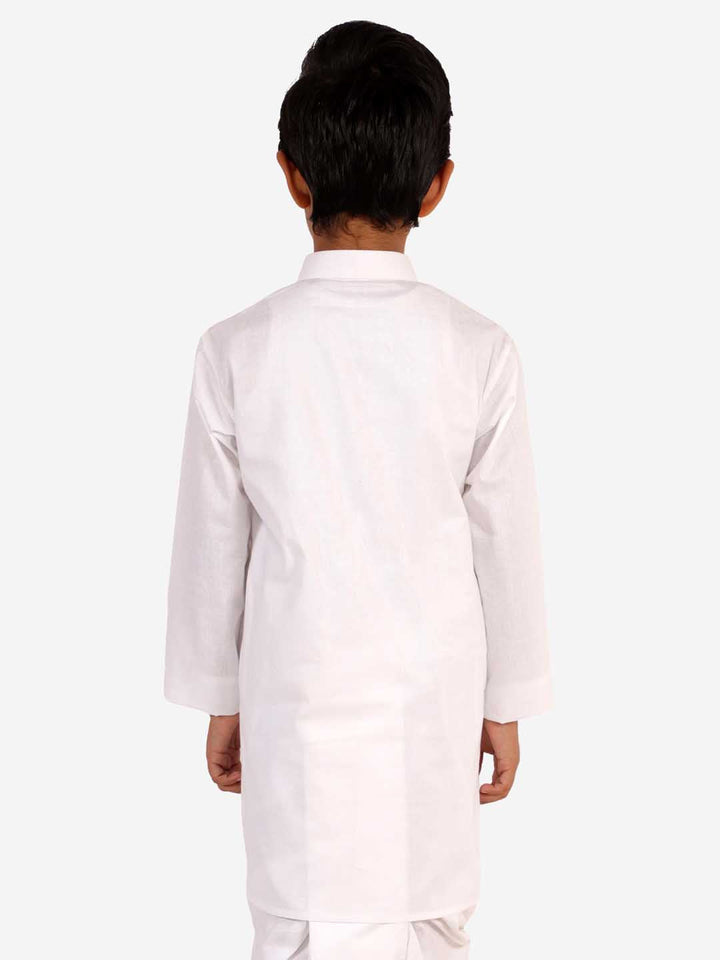 Vastramay Boy's Pure Cotton White Kurta