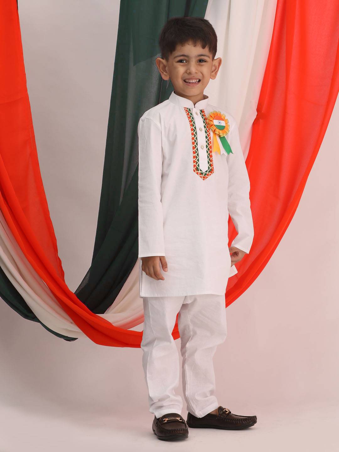 VASTRAMAY Boy's Republic Day Special Kurta Pyjama Set