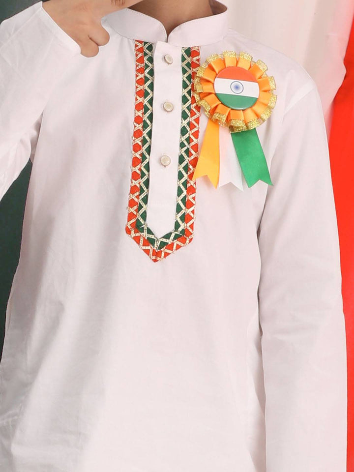 VASTRAMAY Boy's Republic Day Special Kurta Pyjama Set