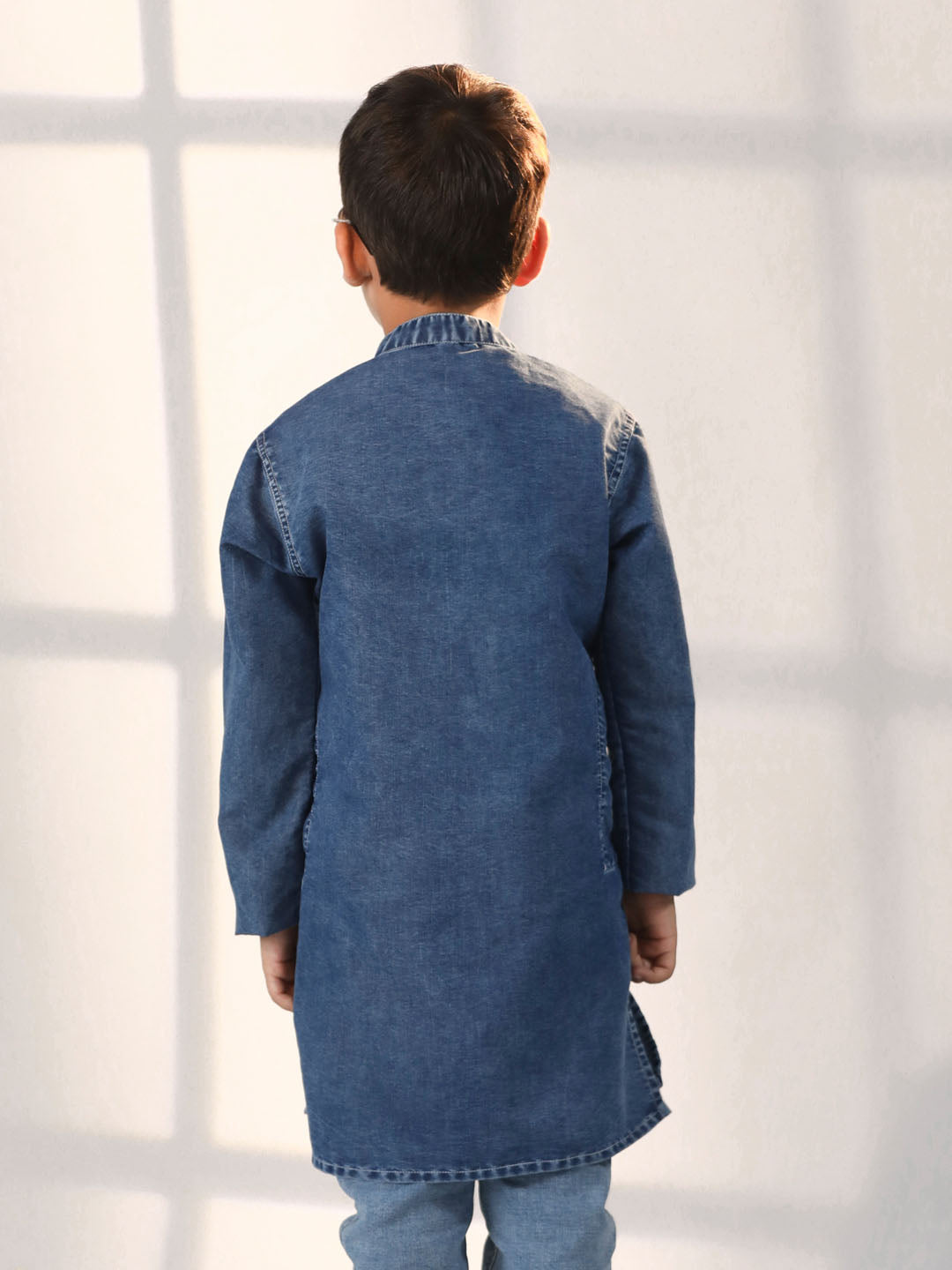 VASTRAMAY Boys' Blue Kurta