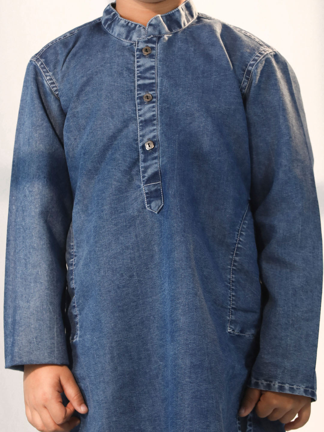 VASTRAMAY Boys' Blue Kurta