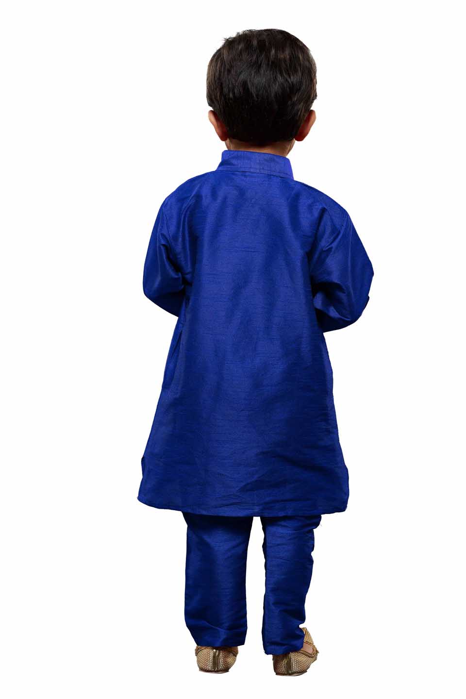 Vastramay Boys Blue Solid Kurta with Churidar