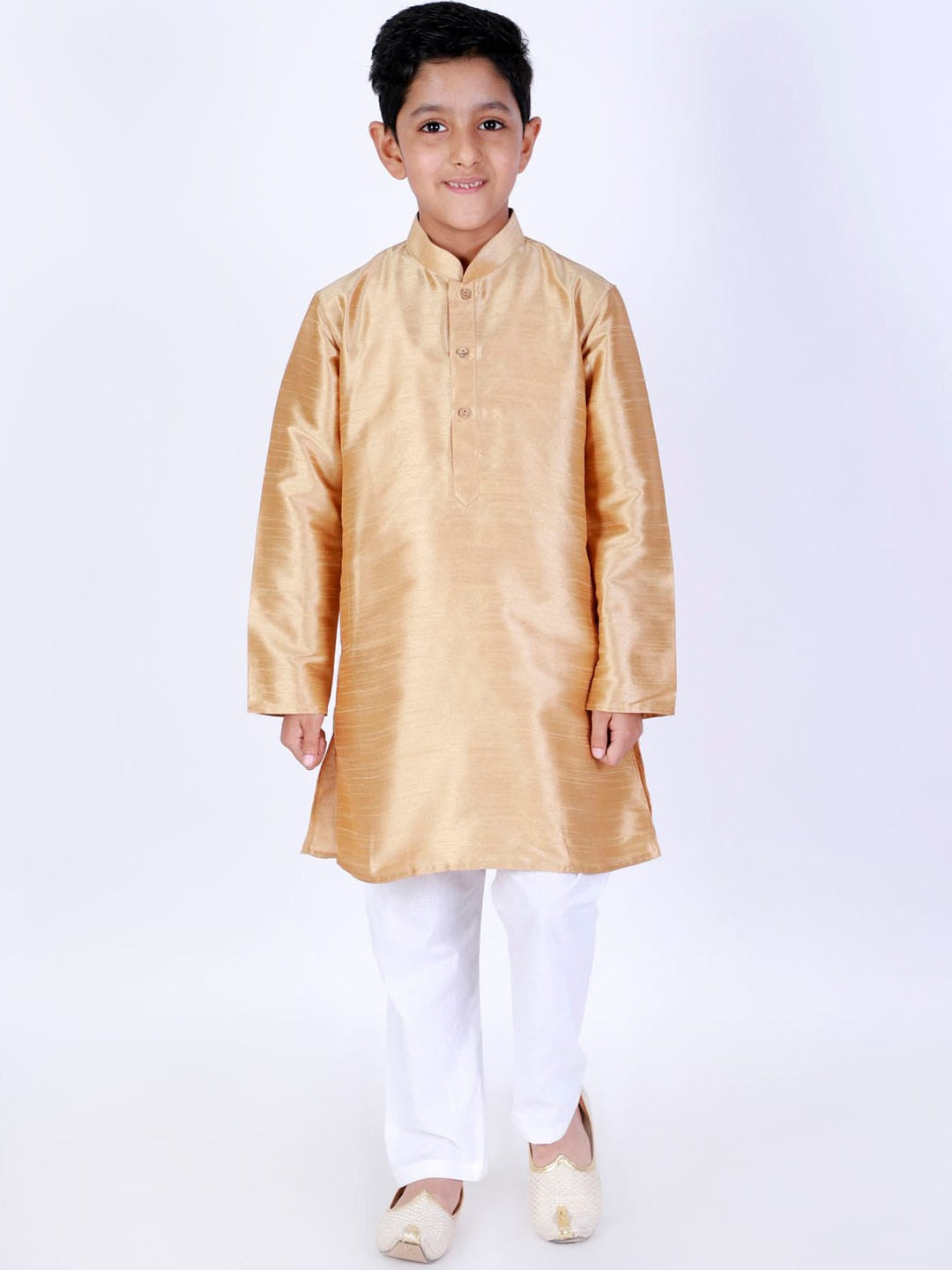 VASTRAMAY Boy's White solid relax-fit Pyjama