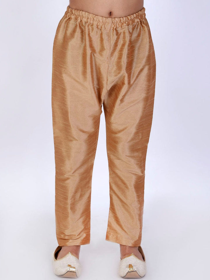 VASTRAMAY Boys Rose Gold Solid Relax-Fit Pyjama