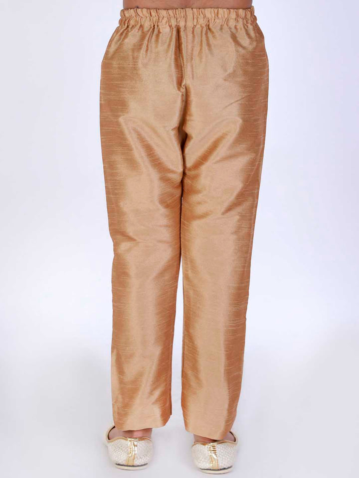 VASTRAMAY Boys Rose Gold Solid Relax-Fit Pyjama