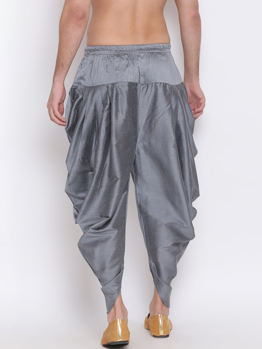 VASTRAMAY Men's Grey Solid Dhoti Pant