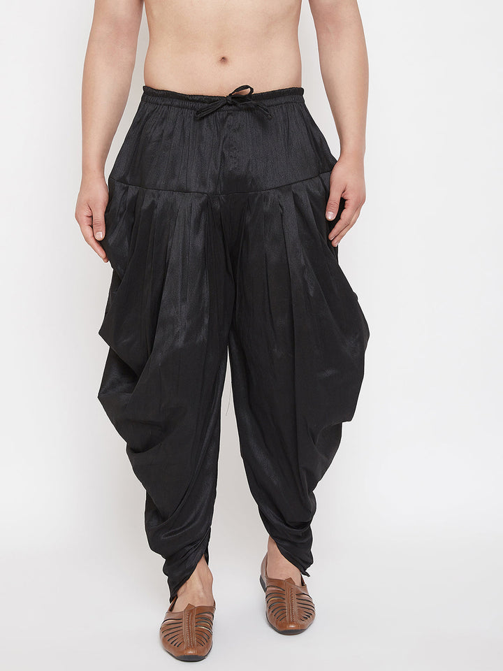 VM BY Vastramay Men's Black Dhoti Pants