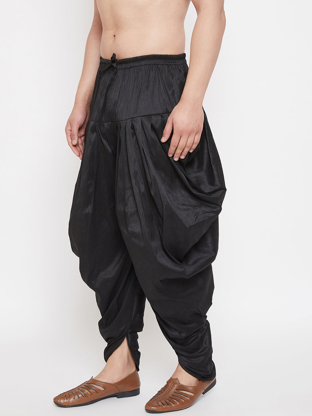 VM BY Vastramay Men's Black Dhoti Pants