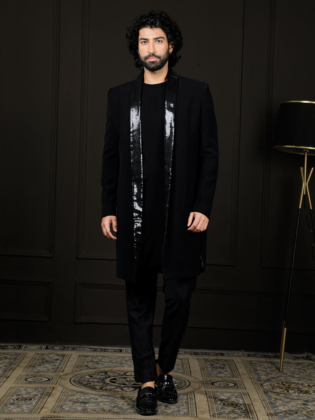 Men's Black Imported Lachka Combo Set