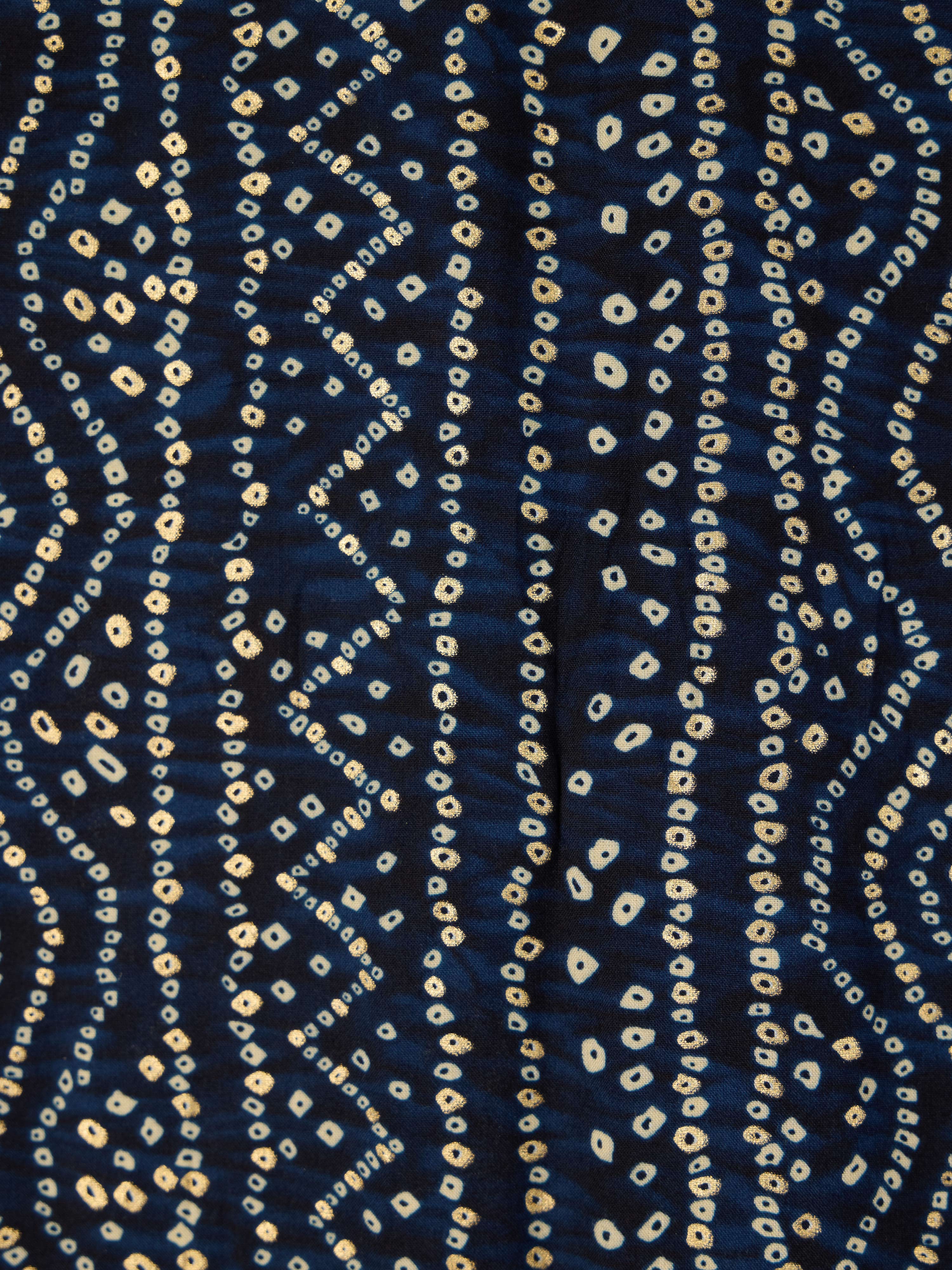 Men's Blue Rayon Bandhani Print Dupatta
