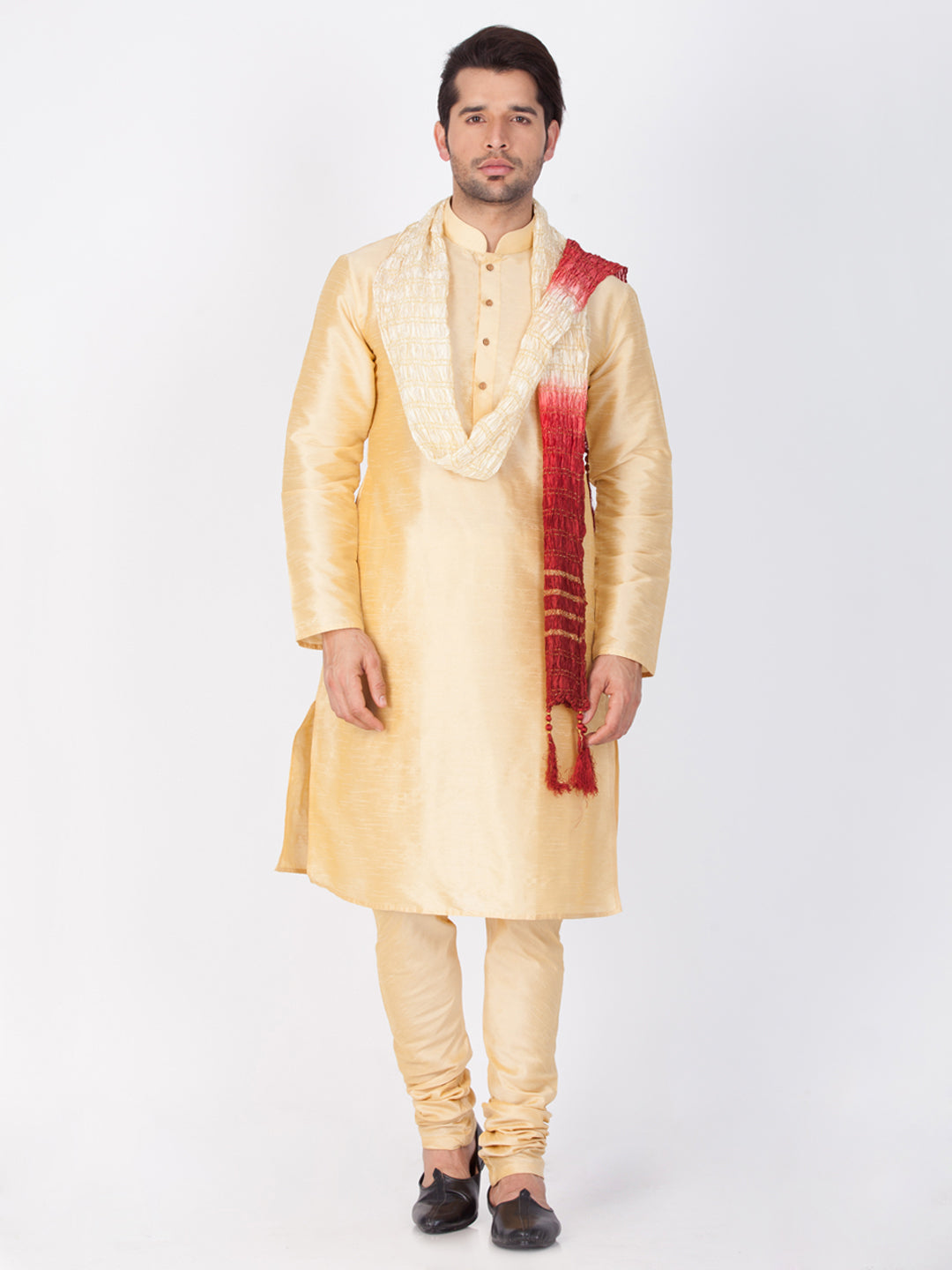 Men's Beige Viscose Dupatta Only
