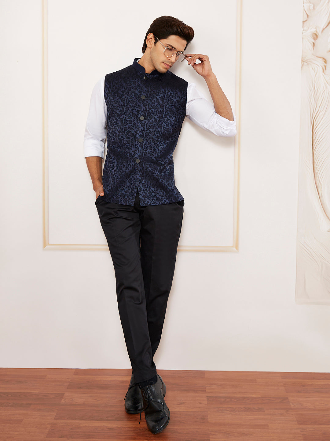 Men's Navy Blue - Nehru Jacket