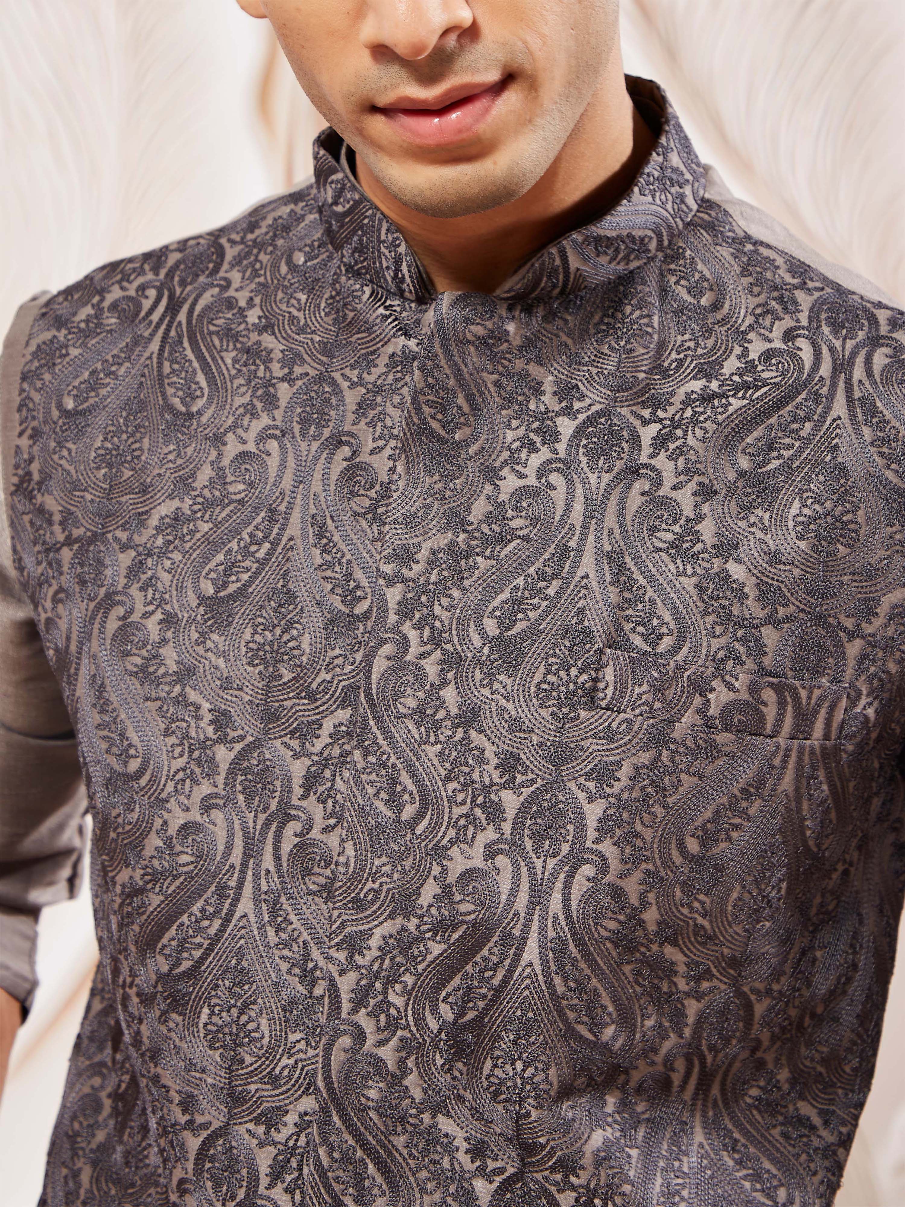Men's Gray - Nehru Jacket