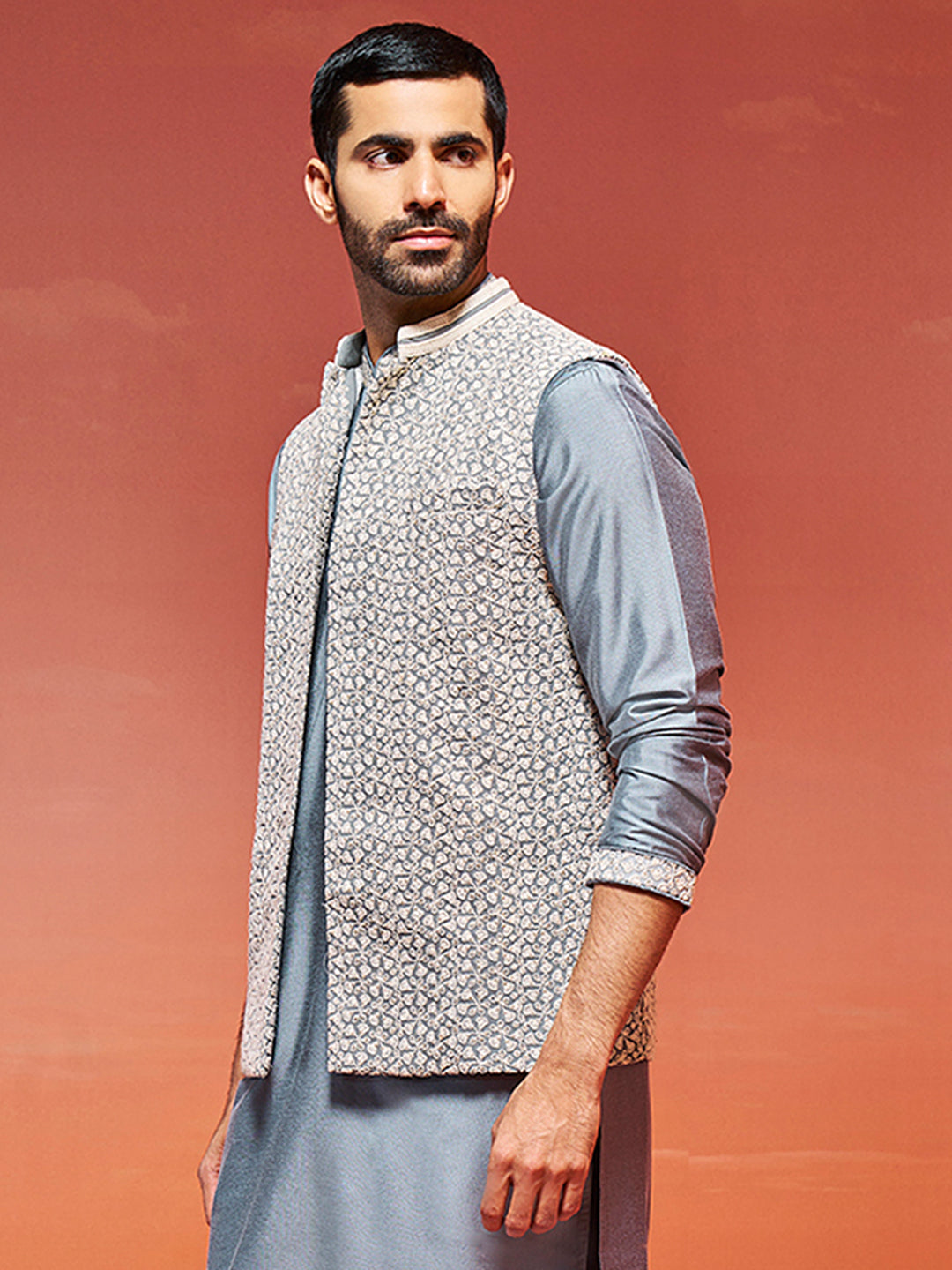 Men's Grey - Nehru Jacket