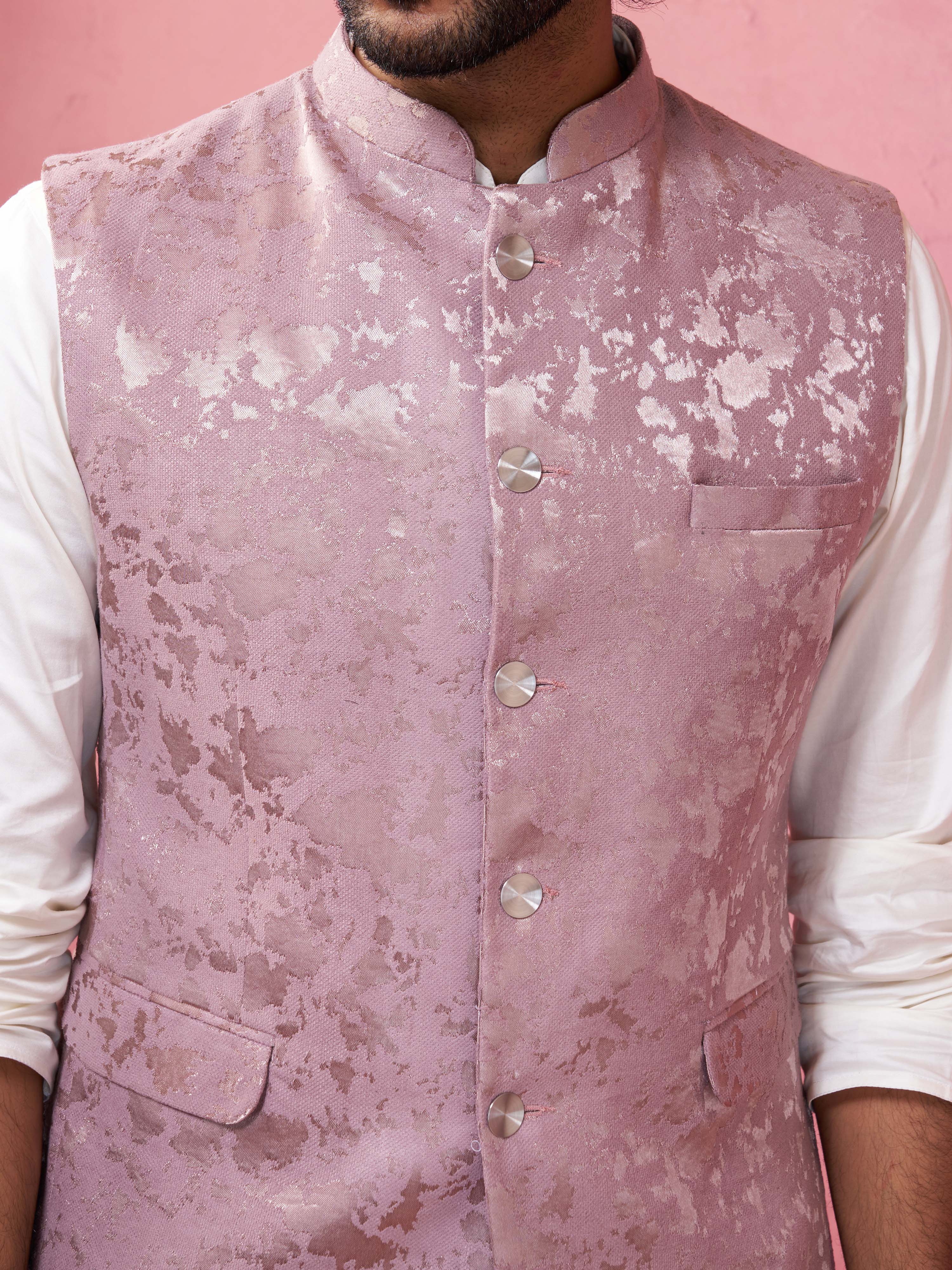 Men's Onion Monty Jacquard Nehru Jacket