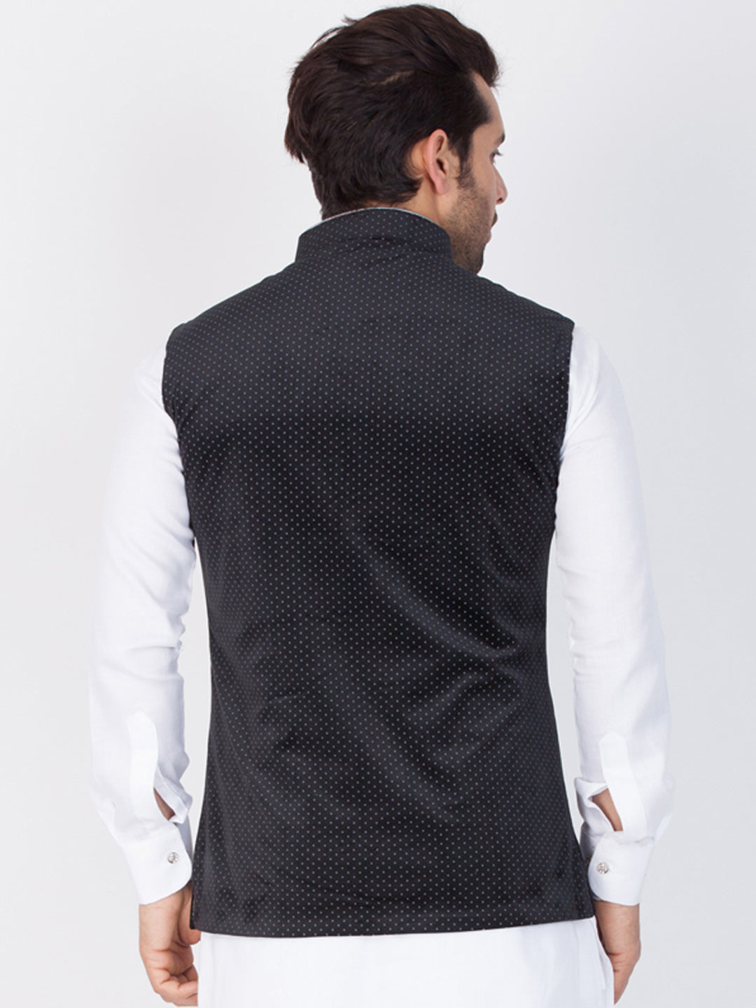 VASTRAMAY Velvet Black Color  Baap Beta Ethnic Jacket