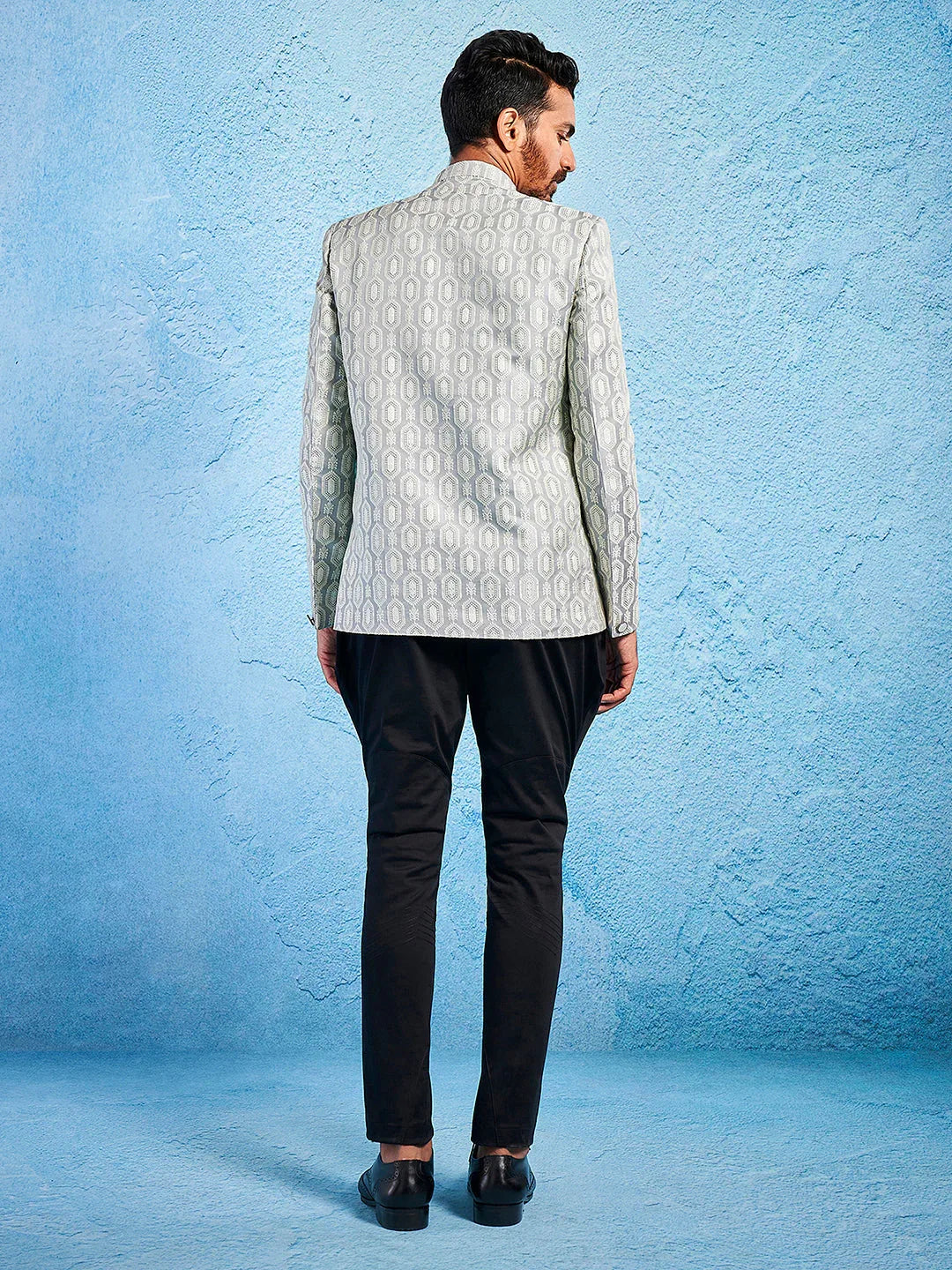 Men's Grey - Jodhpuri Pyjama Set