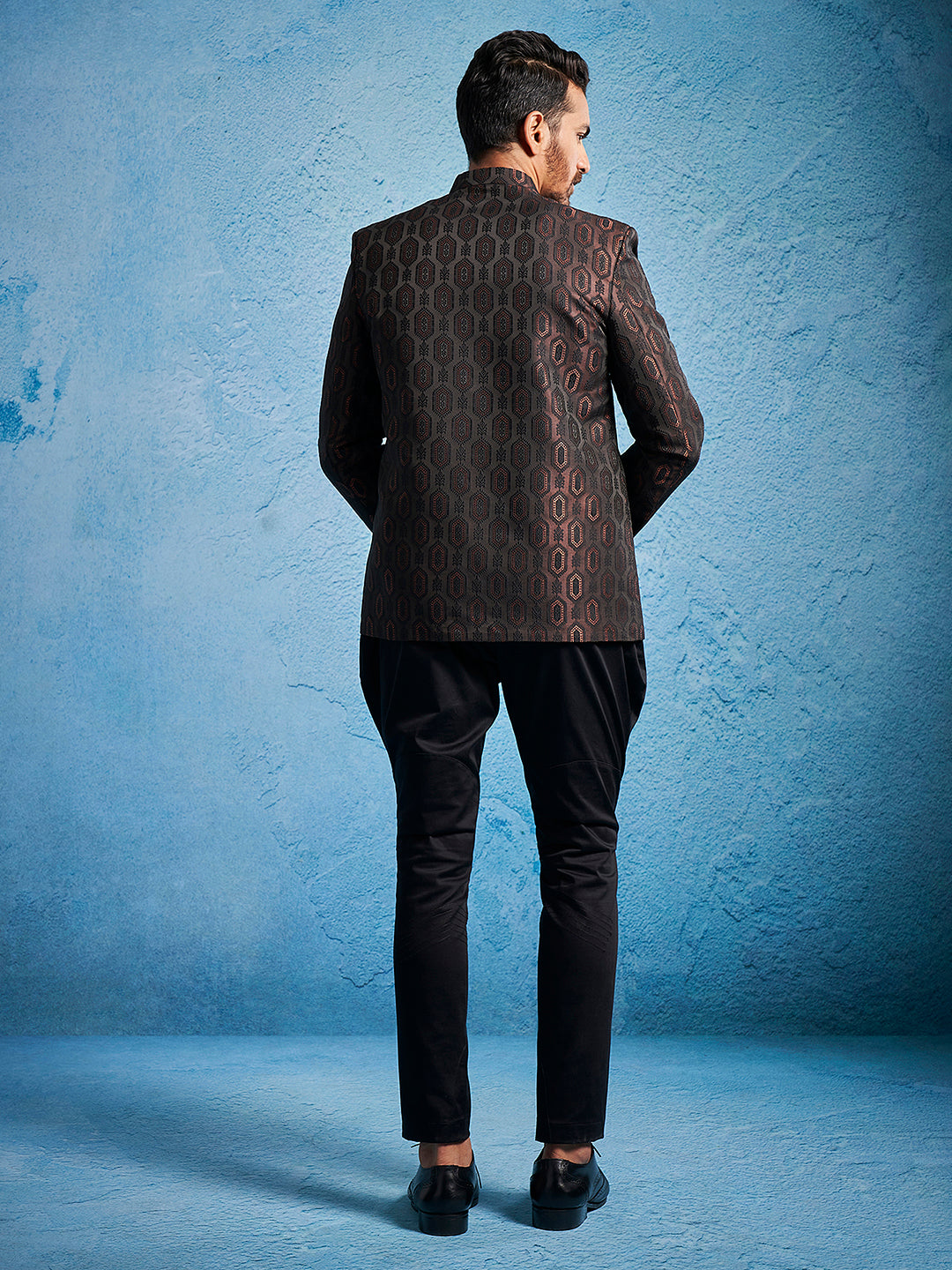 Men's Rust - Jodhpuri Pyjama Set