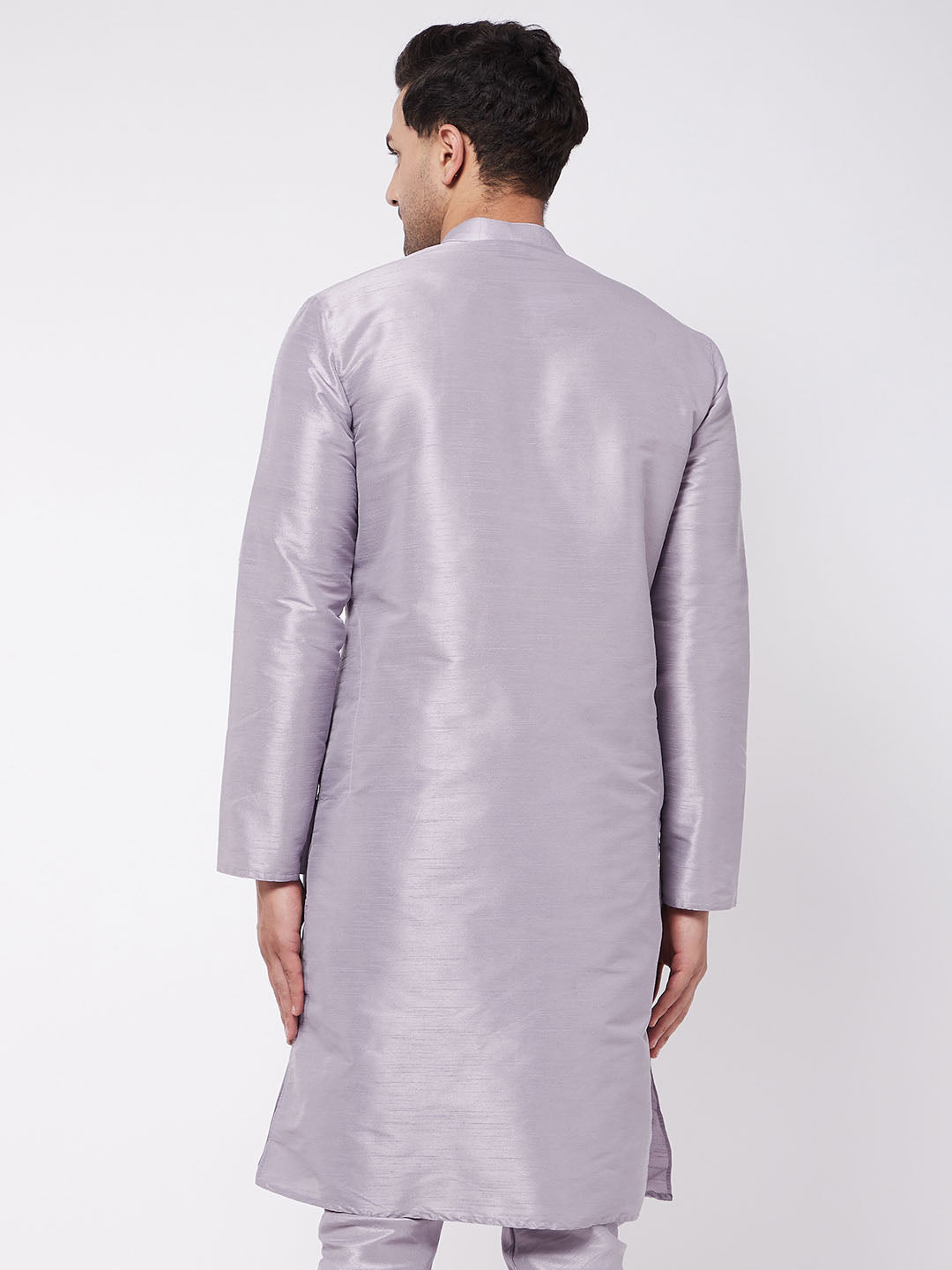 VM BY VASTRAMAY Men's Lavender Silk Blend Kurta