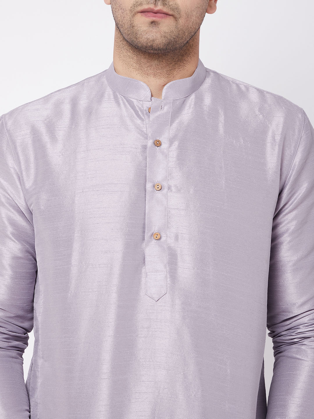 VM BY VASTRAMAY Men's Lavender Silk Blend Kurta