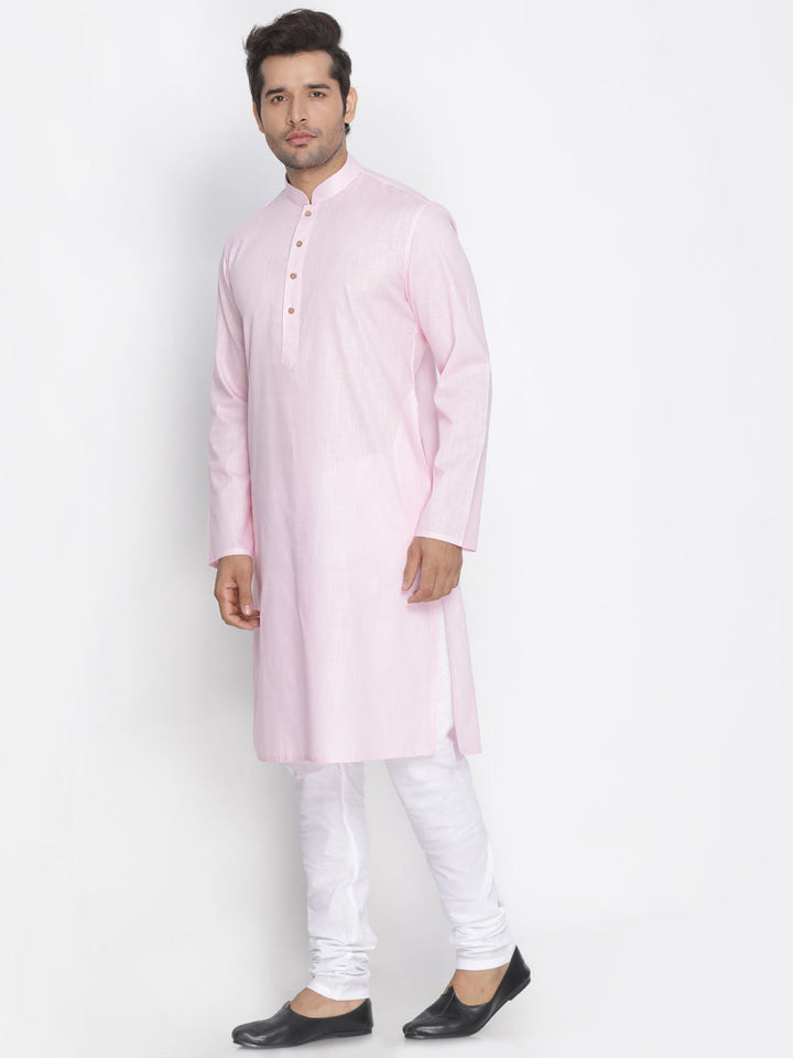 VASTRAMAY Pink Baap Beta Kurta Pyjama Set