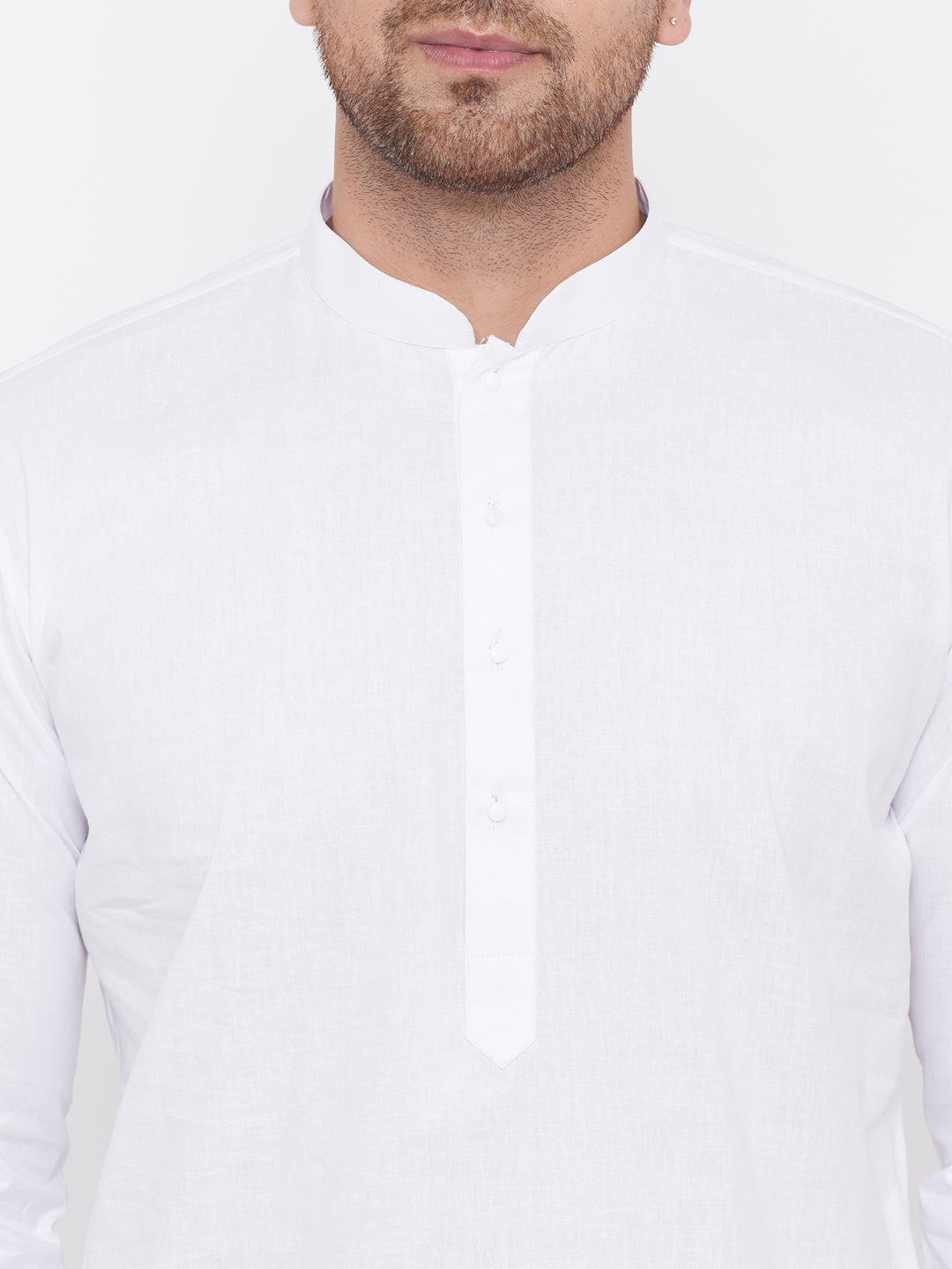 Vastramay White Cotton Baap Beta Kurta