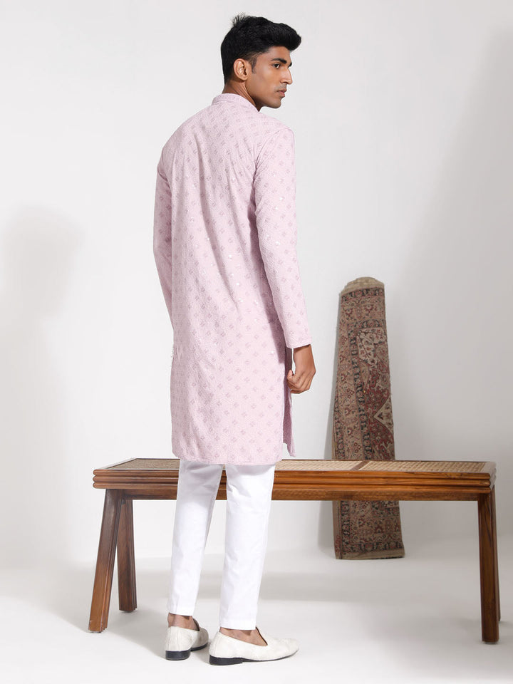 VASTRAMAY Men's Onion Rayon Kurta And Pyjama Set